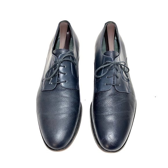 LANVIN Navy Blue Leather Derby main image 9